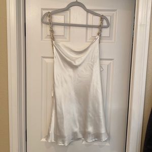 Sisters the Label White-Silk mini dress